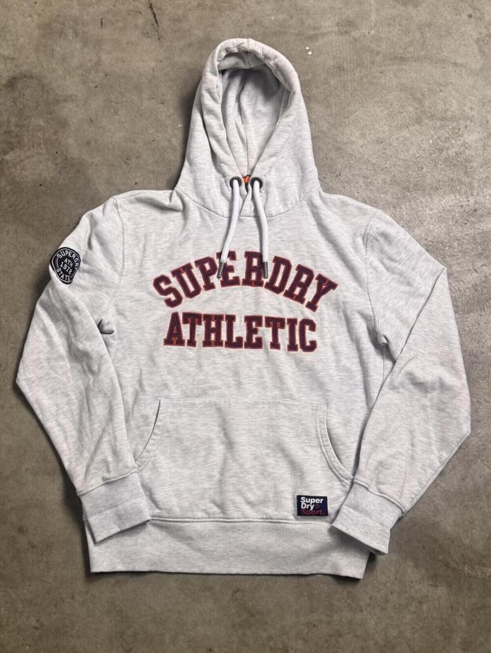 Superdry Sport Grey Athletic Collegiate Hoodie XL